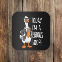 Today IM A Serious Goose Wear Glasses Vest Coaster thumb 0