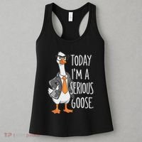 Today IM A Serious Goose Wear Glasses Vest Women's Tank Top thumb 3