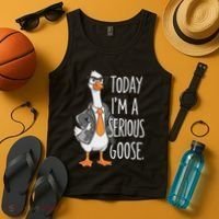 Today IM A Serious Goose Wear Glasses Vest Tank Top thumb 4