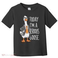 Today IM A Serious Goose Wear Glasses Vest Toddler T-Shirt thumb 0