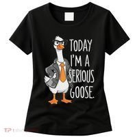 Today IM A Serious Goose Wear Glasses Vest Women's T-Shirt thumb 0