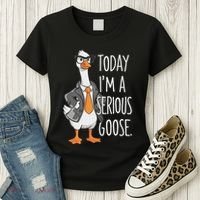 Today IM A Serious Goose Wear Glasses Vest Women's T-Shirt thumb 3