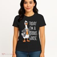Today IM A Serious Goose Wear Glasses Vest Women's T-Shirt thumb 4
