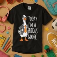 Today IM A Serious Goose Wear Glasses Vest Kids T-Shirt thumb 3
