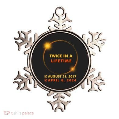 Twice In A Lifetime Solar Eclipse August 21 2017 April 8 2024 Ornament