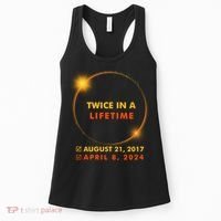 Twice In A Lifetime Solar Eclipse August 21 2017 April 8 2024 Women's Tank Top thumb 0