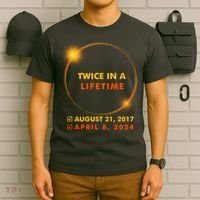 Twice In A Lifetime Solar Eclipse August 21 2017 April 8 2024 T-Shirt thumb 6