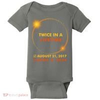 Twice In A Lifetime Solar Eclipse August 21 2017 April 8 2024 Baby Bodysuit thumb 0