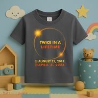 Twice In A Lifetime Solar Eclipse August 21 2017 April 8 2024 Toddler T-Shirt thumb 3
