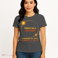 Twice In A Lifetime Solar Eclipse August 21 2017 April 8 2024 Women's T-Shirt thumb 4
