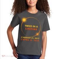 Twice In A Lifetime Solar Eclipse August 21 2017 April 8 2024 Kids T-Shirt thumb 2