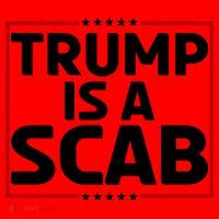 Trump Is A Scab Santa Hat thumb 1
