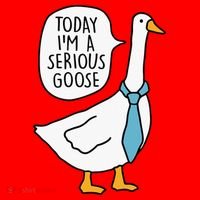 Today IM A Serious Goose Santa Hat thumb 1