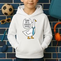 Today IM A Serious Goose Kids Hoodie thumb 2