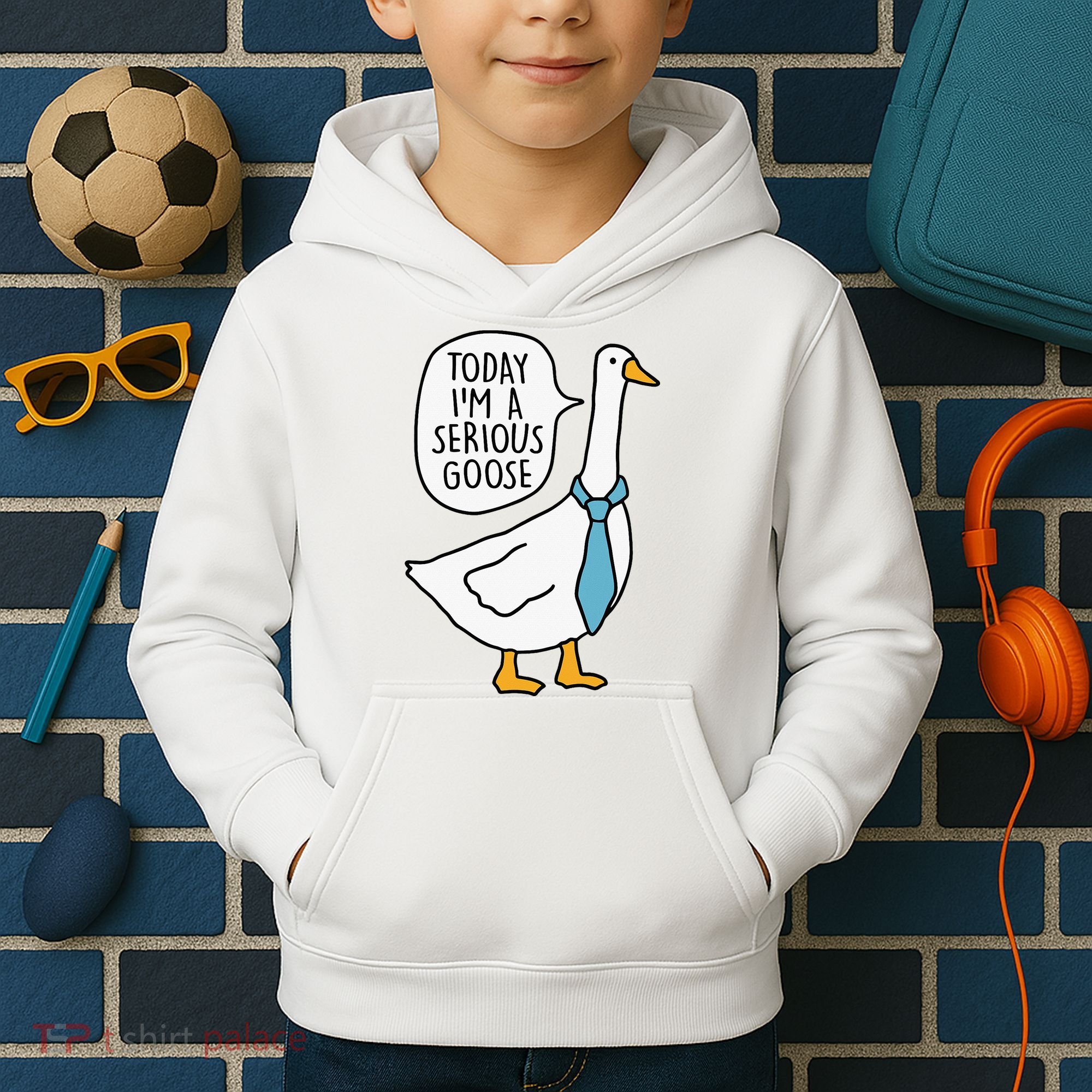 Today IM A Serious Goose Kids Hoodie