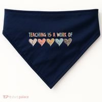 Teaching Is A Work Of Hearts USA-Made Doggie Bandana thumb 0