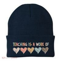 Teaching Is A Work Of Hearts Beanie thumb 0