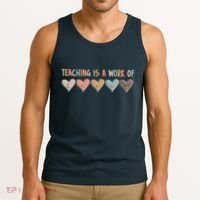 Teaching Is A Work Of Hearts Tank Top thumb 3