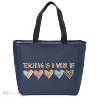 Teaching Is A Work Of Hearts Tote Bag thumb 0