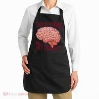 This Is A Brain Try Using It Funny Apron thumb 2