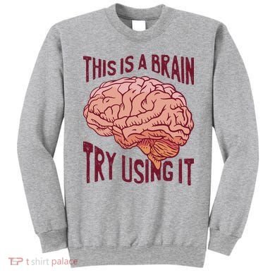 This Is A Brain Try Using It Funny Sweatshirt