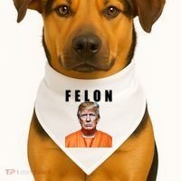 Trump Is A Felon USA-Made Doggie Bandana thumb 1