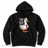 Today I Am A Serious Goose Funny Oddly Specific Dank Meme Hoodie thumb 0