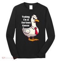 Today I Am A Serious Goose Funny Oddly Specific Dank Meme Long Sleeve Shirt thumb 0