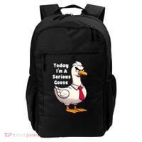 Today I Am A Serious Goose Funny Oddly Specific Dank Meme Backpack thumb 0