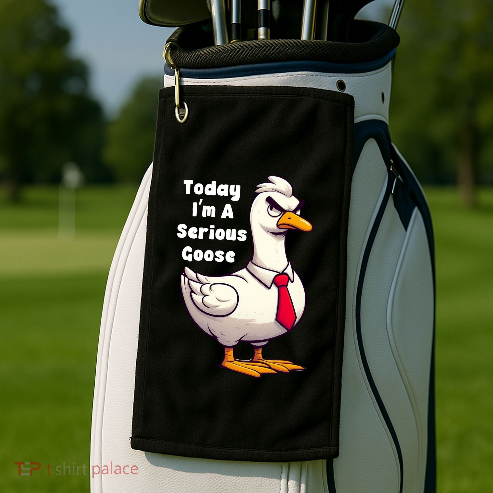 Today I Am A Serious Goose Funny Oddly Specific Dank Meme Golf Towel