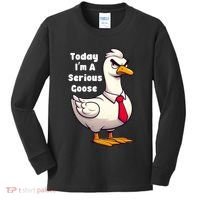 Today I Am A Serious Goose Funny Oddly Specific Dank Meme Kids Long Sleeve Shirt thumb 0