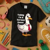 Today I Am A Serious Goose Funny Oddly Specific Dank Meme Kids T-Shirt thumb 3