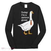 Today IM A Serious Goose Silly Goose Long Sleeve Shirt thumb 0