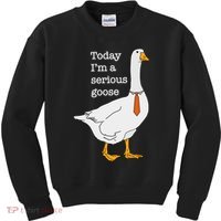 Today IM A Serious Goose Silly Goose Kids Sweatshirt thumb 0
