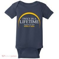 Twice In A Lifetime Total Solar Eclipse April 8 2024 Baby Bodysuit thumb 0