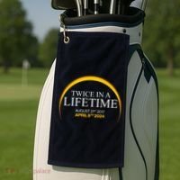 Twice In A Lifetime Total Solar Eclipse April 8 2024 Golf Towel thumb 2