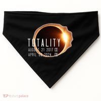 Twice in a Lifetime Totality Solar Eclipse 2017 & 2024 USA-Made Doggie Bandana thumb 0