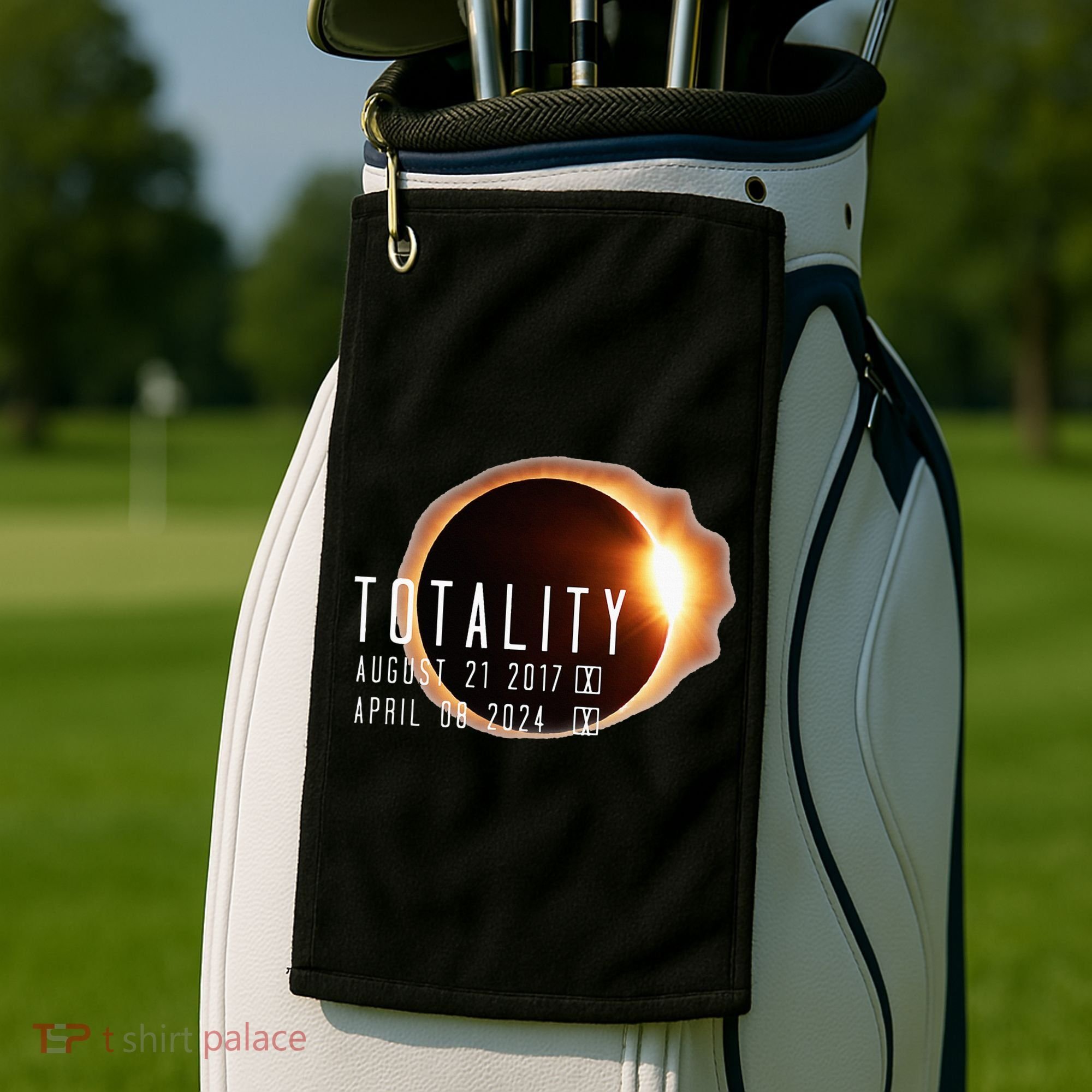 Twice in a Lifetime Totality Solar Eclipse 2017 & 2024 Golf Towel