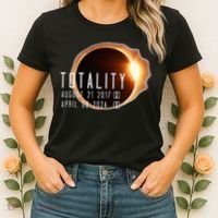 Twice in a Lifetime Totality Solar Eclipse 2017 & 2024 Women's T-Shirt thumb 2