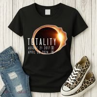 Twice in a Lifetime Totality Solar Eclipse 2017 & 2024 Women's T-Shirt thumb 3