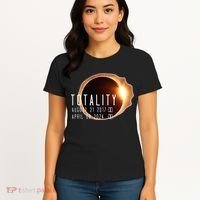 Twice in a Lifetime Totality Solar Eclipse 2017 & 2024 Women's T-Shirt thumb 4