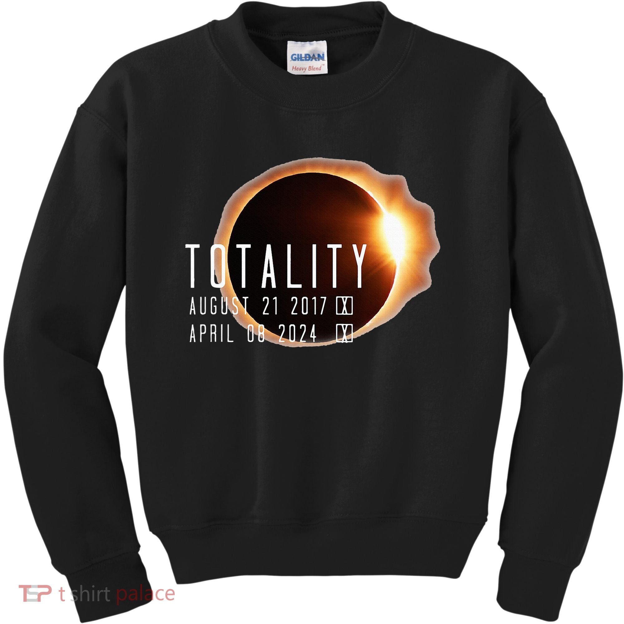Twice in a Lifetime Totality Solar Eclipse 2017 & 2024 Kids Sweatshirt