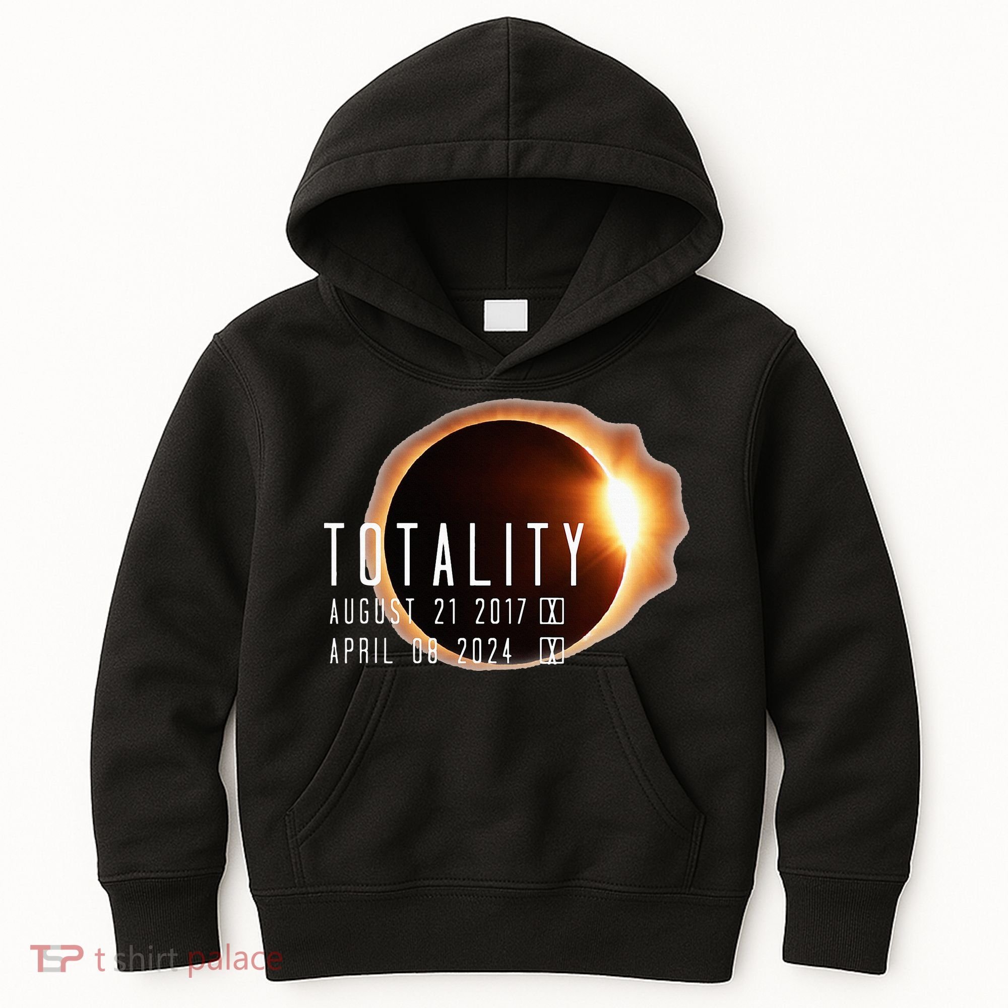 Twice in a Lifetime Totality Solar Eclipse 2017 & 2024 Kids Hoodie