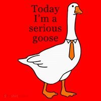 Today IM A Serious Goose Santa Hat thumb 1