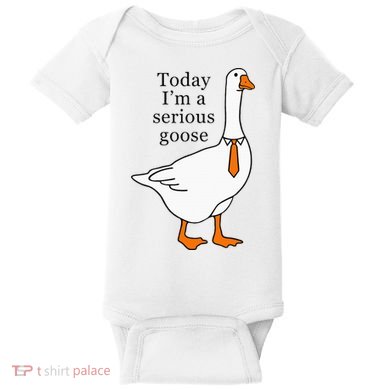 Today IM A Serious Goose Baby Bodysuit