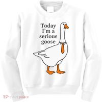 Today IM A Serious Goose Kids Sweatshirt thumb 0