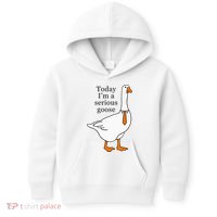 Today IM A Serious Goose Kids Hoodie thumb 0