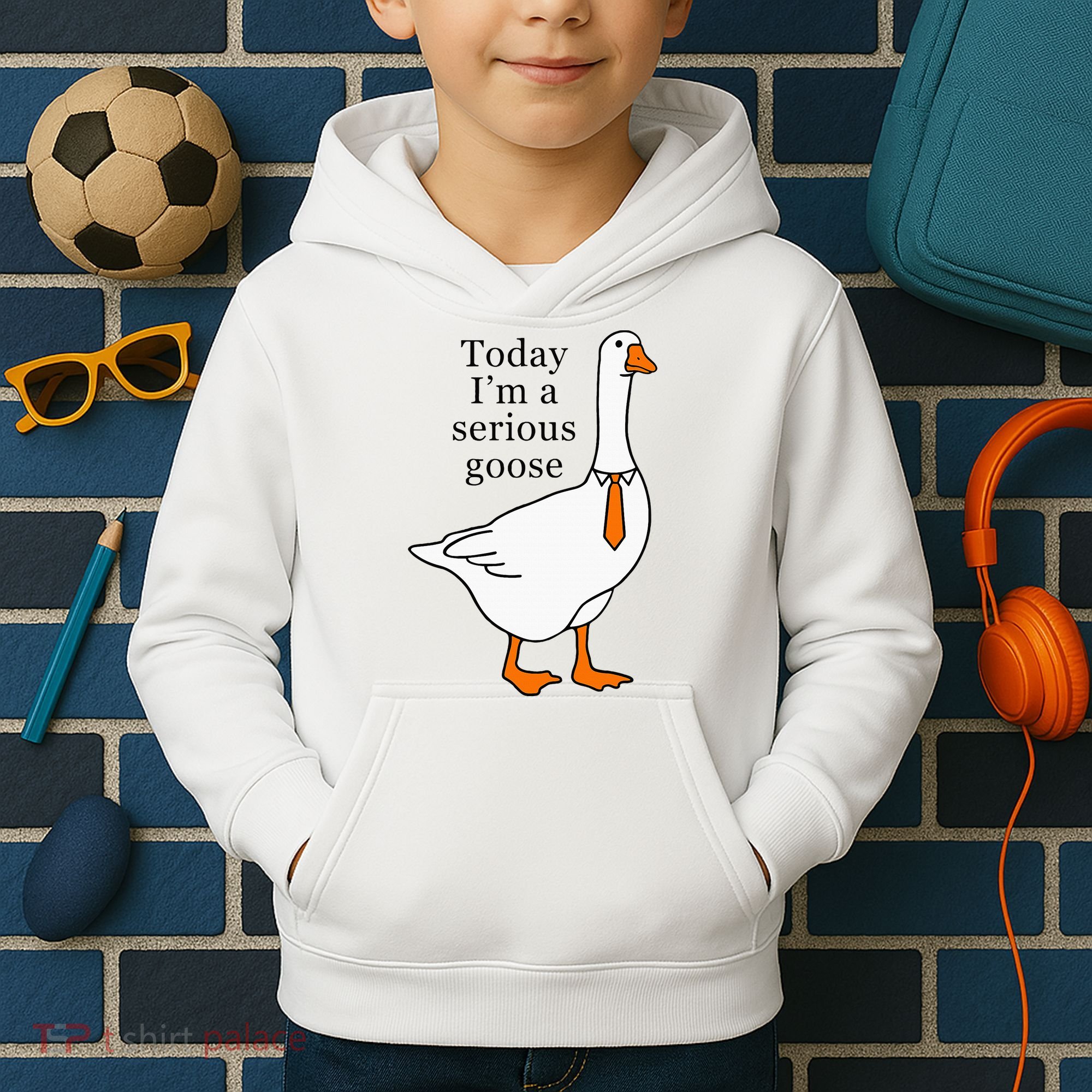 Today IM A Serious Goose Kids Hoodie