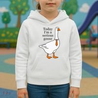 Today IM A Serious Goose Kids Hoodie thumb 3