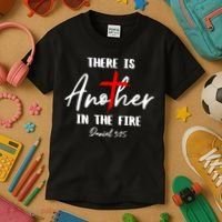 There Is Another In The Fire Christian Religious Kids T-Shirt thumb 3